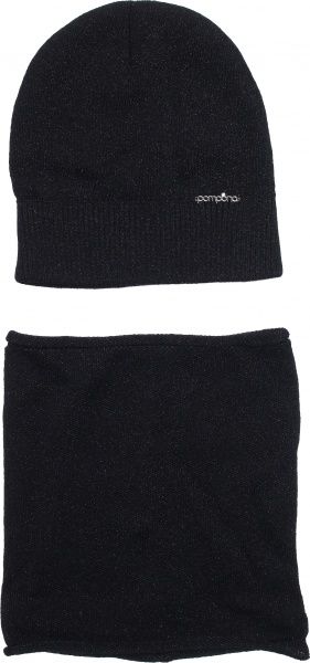 Комплект шапка + снуд унисекс Pompona р.52-54 черный 20 Z P 51 k 