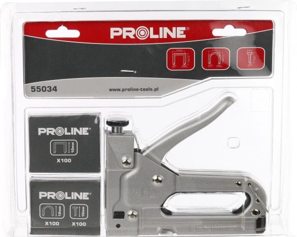 Степлер Proline универсальный 55034 + набор скоб