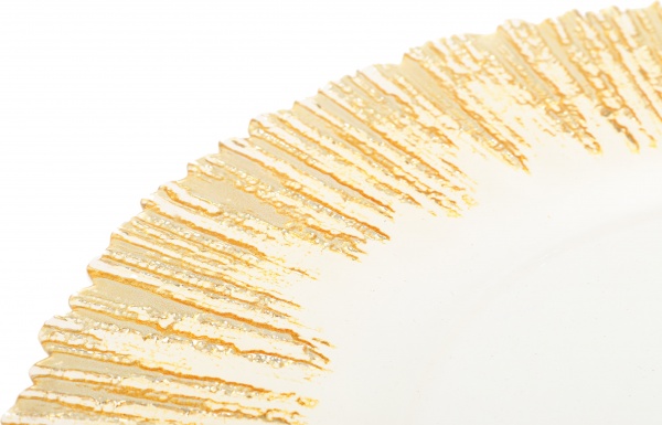 Блюдо AURA 33,5X1,3 см античне золото Arda Cam 