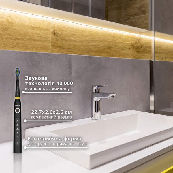 Электрическая зубная щетка Pecham Black Travel (0290119080103)