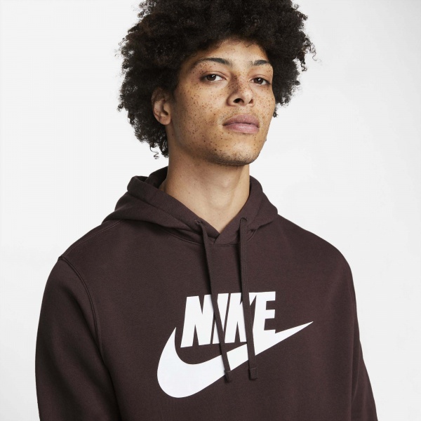 Джемпер Nike M NSW CLUB HOODIE PO BB GX BV2973-203 р. M бордовий