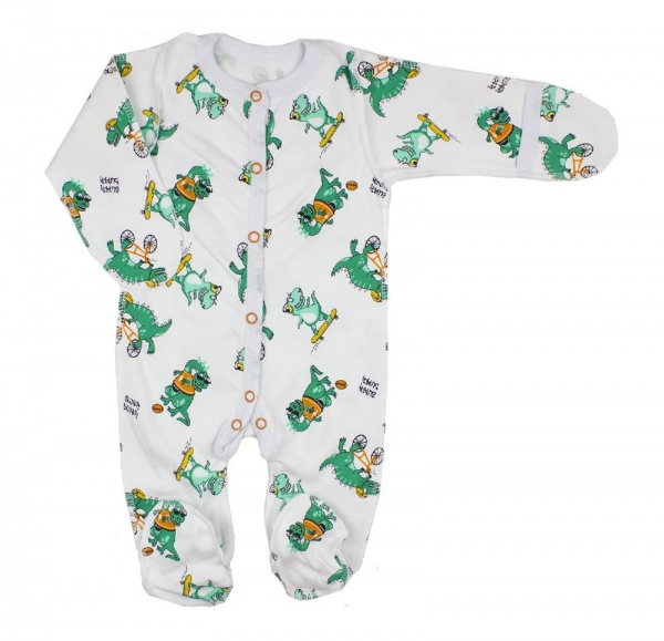 Чоловічок для хлопчика Маленькие люди Діно р.56 білий 