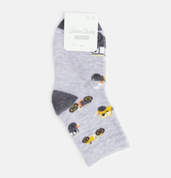 Шкарпетки дитячі для хлопчиків Steven 138244 р. 23-25 світло-сірий меланж 