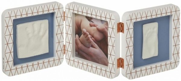 Набор для изготовления отпечатка Baby Art Тройная рамка Медно-белая 3601092800