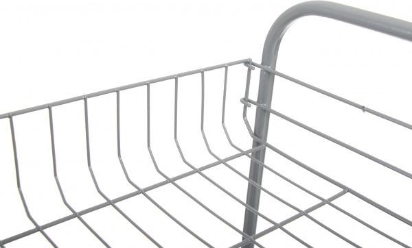 Этажерка 3-х уровневая серебристая 830x560x230 мм серебристый 