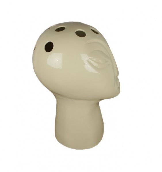 Ваза керамическая бежевая Голова 43 см