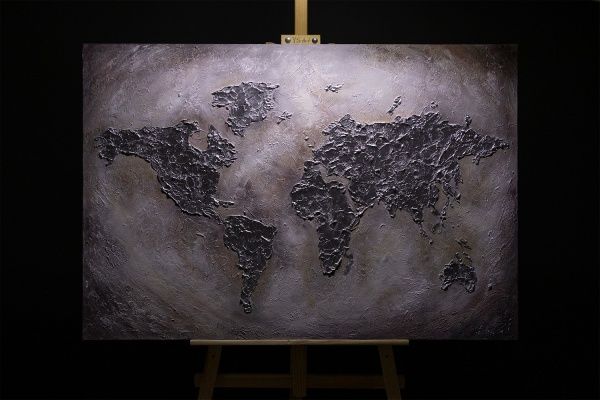 Картина Серебрянная карта 80x120 см Юрис Проф Арт 