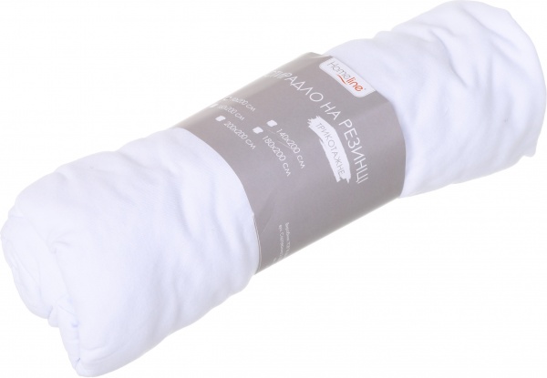 Простирадло трикотажне на резинці 90x200 см білий Homeline 