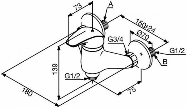 Змішувач для душу Damixa Space 102000000