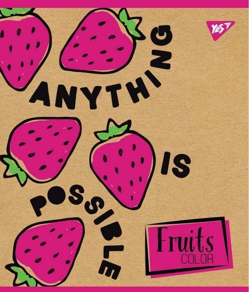 Зошит шкільний А5/48 в клітинку Fruits color 765125 YES
