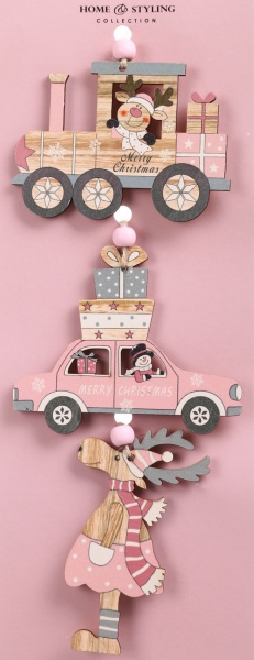 Декорація-підвіска рожева 8х1х10 см DH8047810 