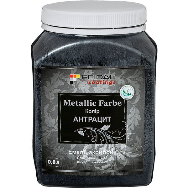 Декоративна фарба Feidal Metallic Farbe антрацит 0,8 л