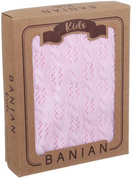 Плед Banian в'язаний 90x100 см рожевий 