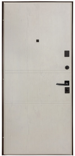 Двері вхідні Булат К-8 (квадро) 539/237 mamba morion / рустик авиньйон блан 2050x850 мм праві