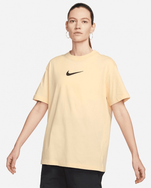 Футболка Nike W NSW TEE BF MS FD1129-294 р.XL бежевый