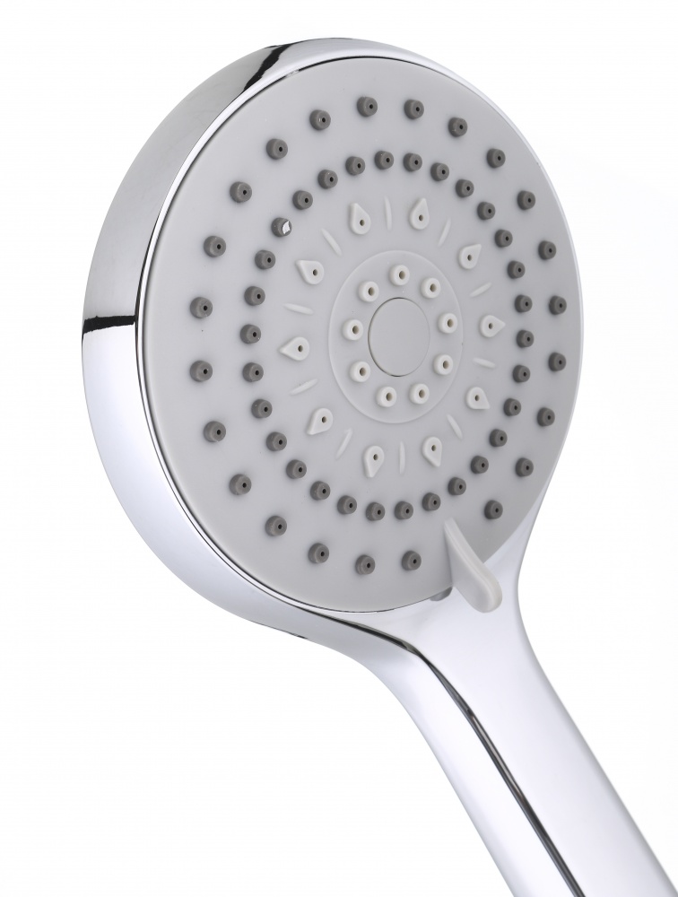 Ручний душ ScandiSPA 3 режими, дисковий перемикач, кругла форма хром/сірий