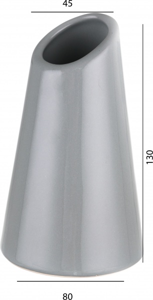 Ваза керамическая Eterna серый кварц 4,5х4,5х13 см 105-13 