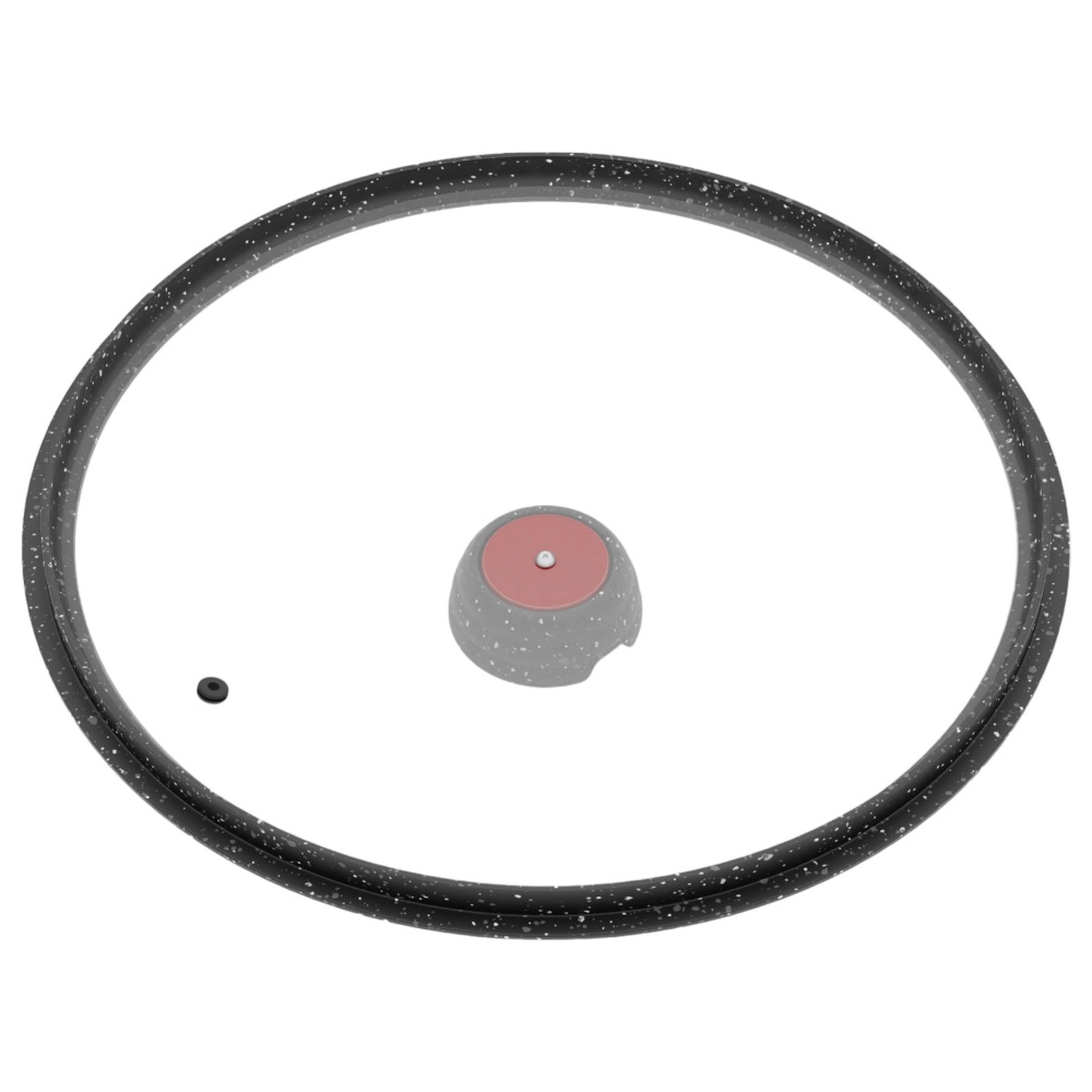 Крышка стеклянная Krauff с силиконовым ободком 28 см 29-305-092