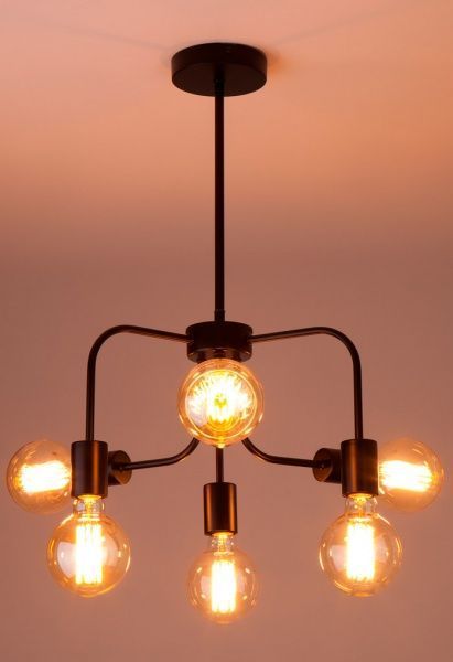 Люстра підвісна Strotskis Avion 6x40 Вт E27 чорний 70058/6 