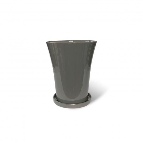 Горшок керамический Резон Звоночек 4,5л серый 