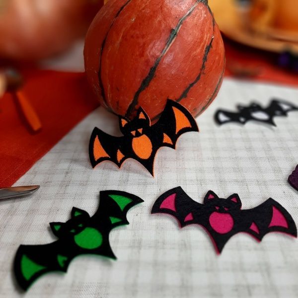 Декор из фетра Летучие мыши 10 шт. Аплі-Краплі