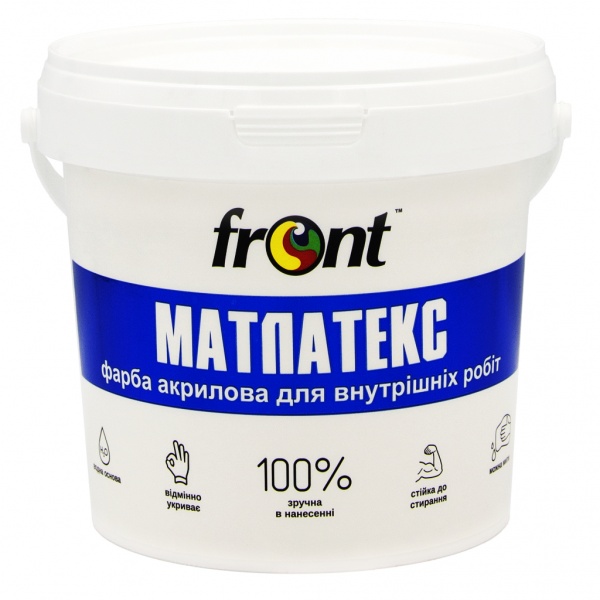 Фарба водоемульсійна Front Матлатекс глибокий мат 3кг 