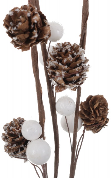 Гілочка декоративна 10х6х49 см біла CAA723370