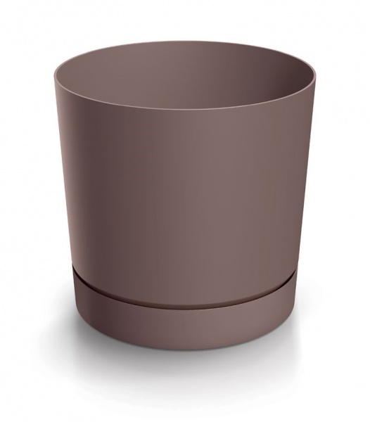 Горшок для цветов PRP Tubo P 200 мм с подставкой марсала круглый (67115-4985) 