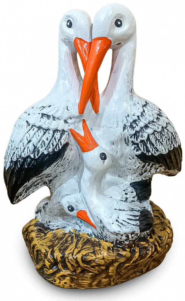 Скульптура садовая Cемья Аистов