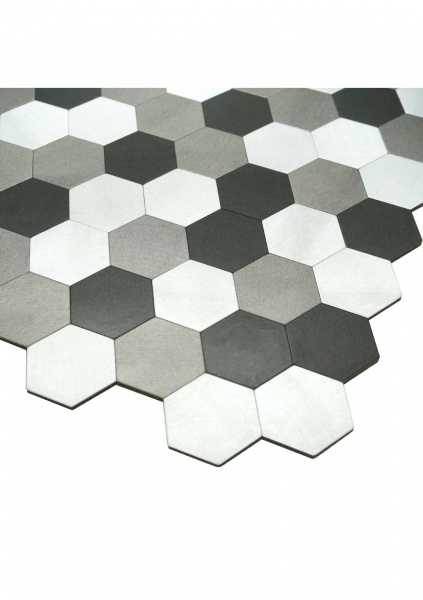 Декоративная панель EMERGO самоклеющая Шестигранная Алюминий Home Inspire 