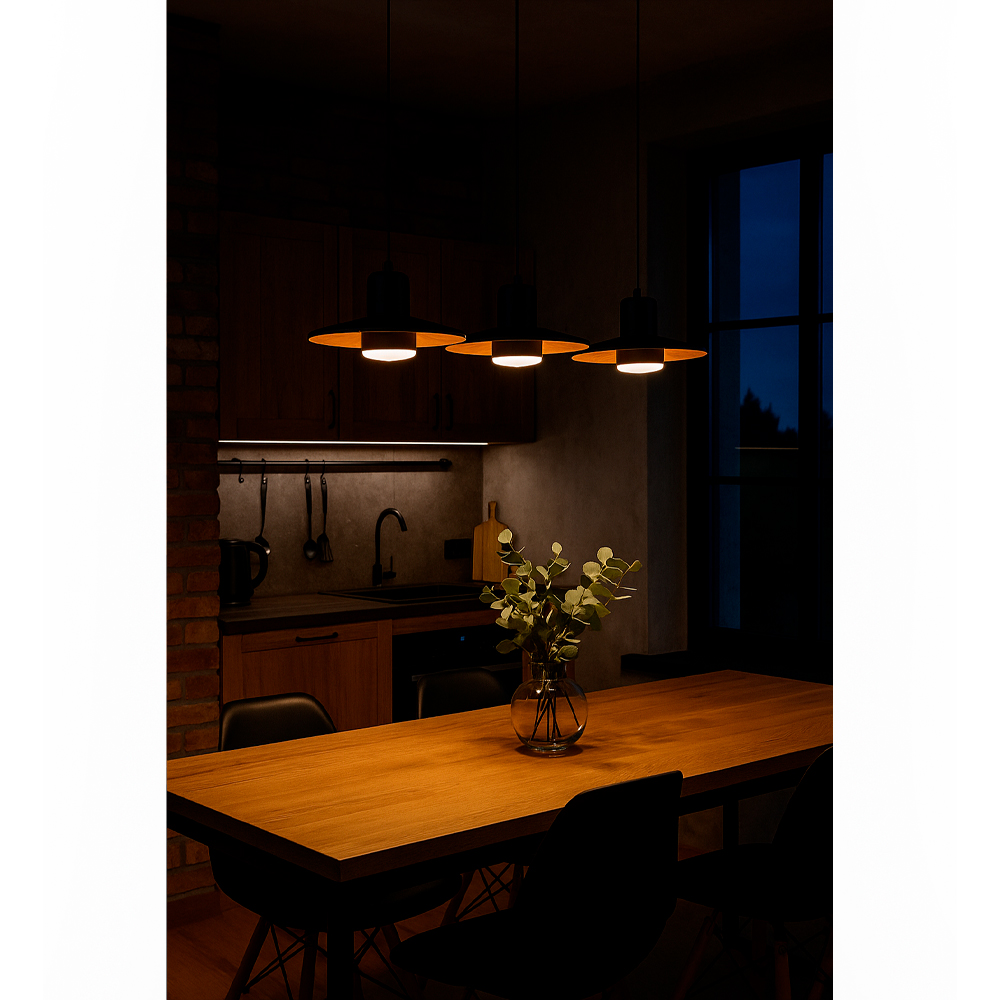 Світильник підвісний LIGHT SET KALUSH 3xGX53 чорний/дерево