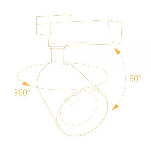 Трековый прожектор LightMaster AL531 LED 30 Вт 6500 К черный 