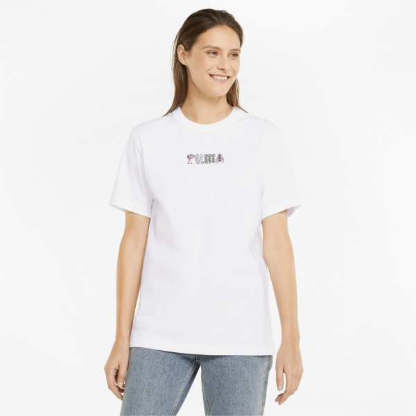 Футболка Puma Downtown Relaxed Graphic Tee 53357902 р.XL білий