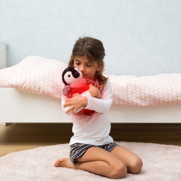 Теплая игрушка Zazu Пингвин Пип с ароматом лаванды 24 см