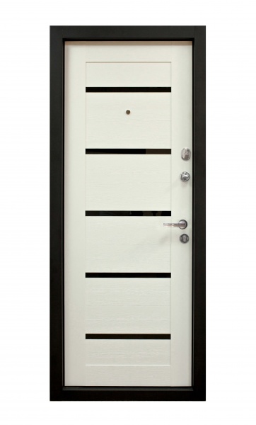 Дверь входная Министерство дверей ПК 180/161 венге горизонт темный / царга белая текстура 2050x960 мм правая