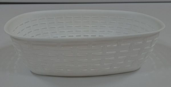 Корзинка плетеная 25,5x18,5x7,5 см белая Plastic's Craft