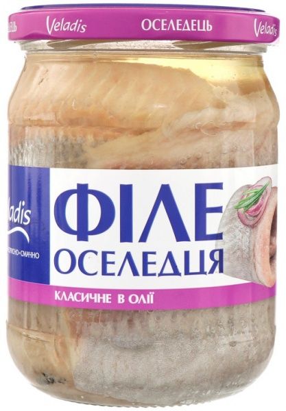 Оселедець Veladis філе оселедця класичне в олії 470