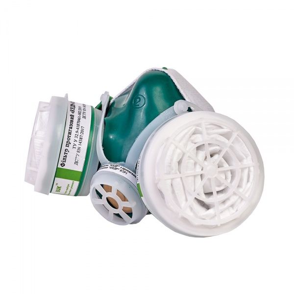 Напівмаска Кедр з протигазовими фільтрами К1Р1 