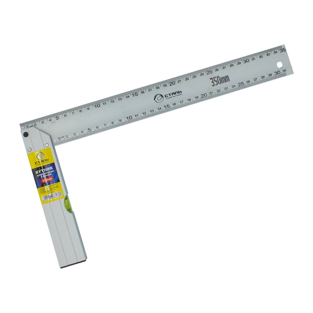 Кутник Сталь 350 мм будівельний алюмінієвий 88533