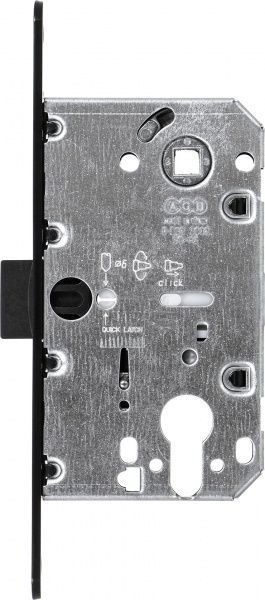 Дверний замок міжкімнатний AGB Mediana Evolution B011035093 чорний