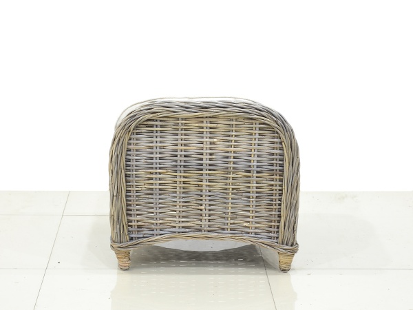 Кресло ротанговое Cruzo Винг с пуфом серый 