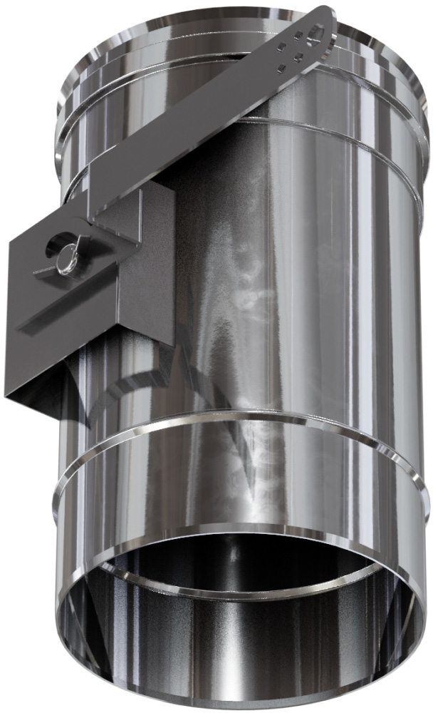 Регулятор тяги 0,25 м димохідний 1 мм нерж Ф150 мм Versia-Lux