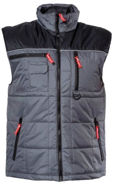 Жилет рабочий Lahti Pro LPBO12XL р. XXL рост 5-6 LPBO12XL серый с черным