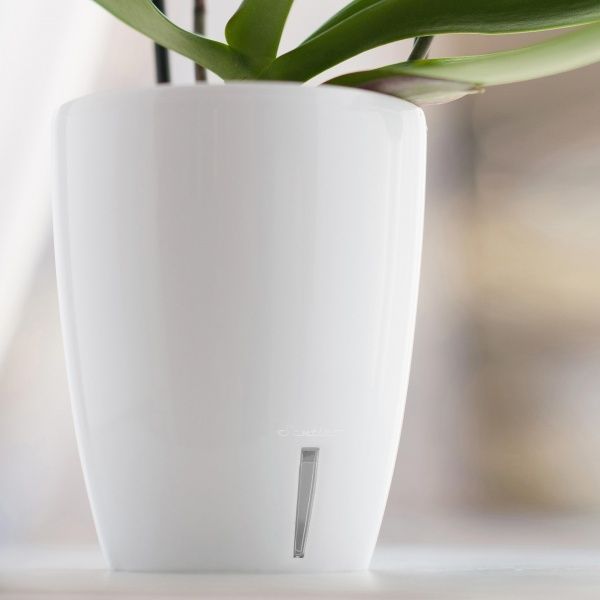 Вазон пластиковий Santino Орхідея TWIN круглий 1,3л блакитний 