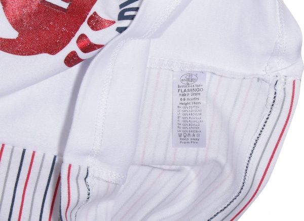 Дитяча футболка р.86 білий із принтом 