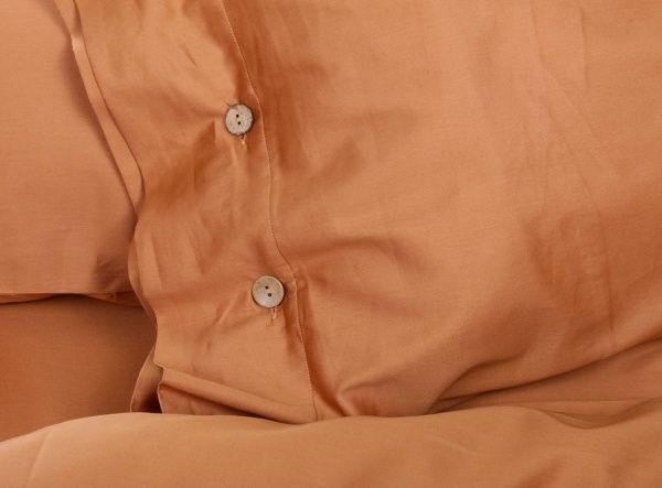 Комплект постільної білизни Mono orange D сімейний помаранчевий La Nuit 