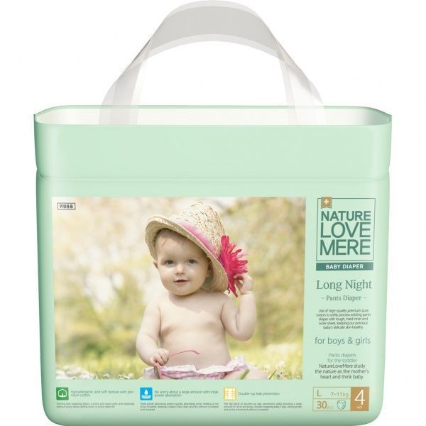 Підгузки-трусики Nature Love Mere Long Night 7-11 кг L 30 шт.
