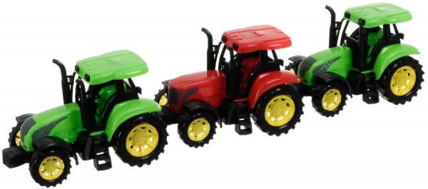 Ігровий набір Shantou 3 шт. фермерські трактори з причепами та фігурками JY238854