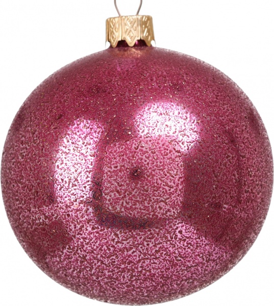 Шар новогодний одноцветная d 80 мм в ассортименте .0181