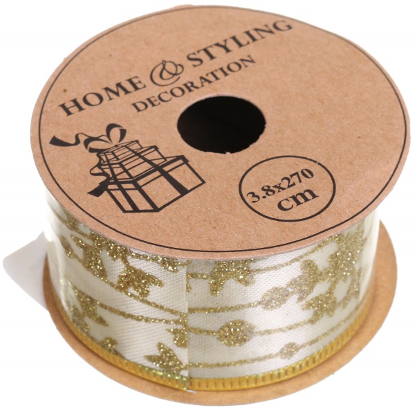 Стрічка декоративна золота 38х2700 мм ANM800400 